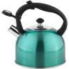imageAmazon Basics Stainless Steel Tea Kettle Hot Water Kettle with Whistle Spout Fast Boiling Ergonomic Handle 24Quart Teal24 Quarts