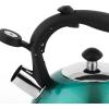 imageAmazon Basics Stainless Steel Tea Kettle Hot Water Kettle with Whistle Spout Fast Boiling Ergonomic Handle 24Quart Teal24 Quarts