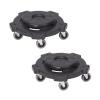 imageAmazon Basics  Dolly to Fit 32 44 ampamp 55 Gallon Round Containers Twist OnOff 2Pack 1825quot Black