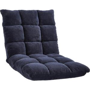 imageAmazon Basics Adjustable 14Position Memory Foam Floor Chair with Back Support Portable 413quotD x 213quotW x 6quotH Navy