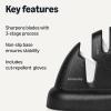imageAmazon Basics 4in1 Knife Sharpener NonSlip Base Includes Safety Glove