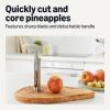 imageAmazon Basics Pineapple Corer and Slicer and Apple Corer 2Piece Set DishwasherSafe Linen Gray