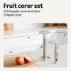 imageAmazon Basics Pineapple Corer and Slicer and Apple Corer 2Piece Set DishwasherSafe Linen Gray