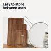 imageAmazon Basics Wooden Chopping Boards 3Piece Set Acacia Wood