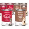 imageAmazon Basics Puppy Chopped Ground Dinner Canned Dog Food with Chicken ampamp Beef 132oz Pack of 12Country Stew flavor and Beef
