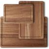 imageAmazon Basics Wooden Chopping Boards 3Piece Set Acacia Wood