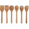 imageAmazon Basics Wooden Cooking Spoons 6Piece Set Acacia Wood CookwareSafe