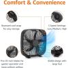 imageAmazon Basics 3 Speed Box Fan Indoor Electric Fan for Home Cooling 5 Blades Lightweight Design 67 Watts 20Inch Black 68quotD x 2086quotW x 2133quotH