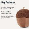 imageAmazon Basics Kids Plush Football Pillow Soft Brown Room Dcor 15quot L x 10quot WBrown Acorn