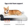 imageAmazon Basics Washable LShaped Dog Bed for Small Dogs AntiSlip Pet Sofa Bed for Indoor Dogs Crate Bed 24x18x65 Inches Gray ExtraSmallLight Gray