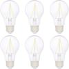 imageAmazon Basics NonDimmable LED Light Bulbs Long Lasting 9W E26 Base 5000K Daylight White A19 60W Equivalent 24PackClear  Daylight
