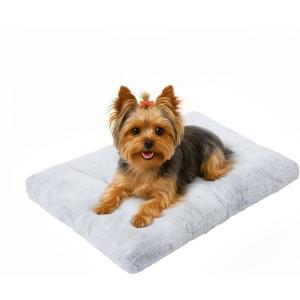 imageAmazon Basics Extra Small Dog Bed for Crate Washable Small Dog Mat for Pet Kennel AntiSlip 28x18x3 InchesLight Gray