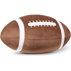 imageAmazon Basics Kids Plush Football Pillow Soft Brown Room Dcor 15quot L x 10quot WAmerican Football