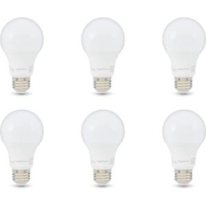 imageAmazon Basics NonDimmable LED Light Bulbs Long Lasting 9W E26 Base 5000K Daylight White A19 60W Equivalent 24PackDaylight