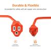 imageAmazon Basics 100 foot 3Prong Vinyl IndoorOutdoor Extension Cord  10 Amps 1250 Watts 125 VAC  OrangeOrange