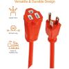 imageAmazon Basics 100 foot 3Prong Vinyl IndoorOutdoor Extension Cord  10 Amps 1250 Watts 125 VAC  OrangeOrange