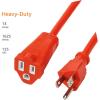 imageAmazon Basics 100 foot 3Prong Vinyl IndoorOutdoor Extension Cord  10 Amps 1250 Watts 125 VAC  OrangeOrange
