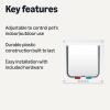 imageAmazon Basics Adjustable Plastic Dog and Cat Door with 4 Way Lock Small 75 x 74 x 224 WhiteSmall