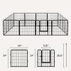 imageAmazon Basics Dog Playpen 16 Panels Metal Fence with Door Foldable for Indoor and Outdoor Use Suitable for Small to Medium Sized Dogs 30 Inch Height BlackBlack