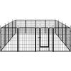 imageAmazon Basics Dog Playpen 16 Panels Metal Fence with Door Foldable for Indoor and Outdoor Use Suitable for Small to Medium Sized Dogs 30 Inch Height BlackBlack