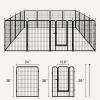 imageAmazon Basics Dog Playpen 16 Panels Metal Fence with Door Foldable for Indoor and Outdoor Use Suitable for Small to Medium Sized Dogs 30 Inch Height BlackBlack
