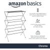 imageAmazon Basics Foldable Portable Laundry Rack for Air Drying Clothing Indoor Outdoor Use  145quot D x 295quot W x 418quot H WhiteChrome