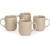 imageAmazon Basics Glazed Stoneware Coffee Mugs Ceramic 4Piece Set 16 oz Microwave and DishwasherSafe IvoryLinen Gray