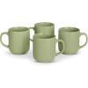 imageAmazon Basics Glazed Stoneware Coffee Mugs Ceramic 4Piece Set 16 oz Microwave and DishwasherSafe IvoryOlive