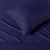imageAmazon Basics Organic Cotton Sheet Set with 1Piece Pillowcase White Twin XLNavy