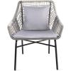 imageAmazon Basics Outdoor All Weather Rope Club Chair with Steel Frame and Cushions 2 Pack 2756 x 2913 x 3386 inches GreyGrey
