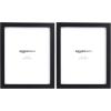 imageAmazon Basics Rectangular Photo Picture Frame 8quot x 10quot Pack of 2 NickelBlack