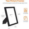 imageAmazon Basics Rectangular Photo Picture Frame 8quot x 10quot Pack of 2 NickelBlack
