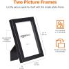 imageAmazon Basics Rectangular Photo Picture Frame 8quot x 10quot Pack of 2 NickelBlack
