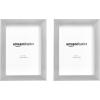 imageAmazon Basics Rectangular Photo Picture Frame 8quot x 10quot Pack of 2 NickelNickel