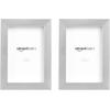 imageAmazon Basics Rectangular Photo Picture Frame 8quot x 10quot Pack of 2 NickelNickel