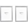 imageAmazon Basics Rectangular Photo Picture Frame 8quot x 10quot Pack of 2 NickelNickel