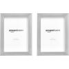 imageAmazon Basics Rectangular Photo Picture Frame 8quot x 10quot Pack of 2 NickelNickel