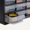 imageAmazon Basics Storage Cabinet 24Drawer Plastic Organizer with Dividers for OfficeCraftTools Wall Mountable 63 x 213 x 158 inch Black