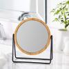imageAmazon Basics Vanity Round Mirror with Bamboo Rim Magnification Tabletop Mount Black 72quotL x 287 quotW72L x 29W
