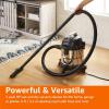 imageAmazon Basics Wet Dry Vacuum Cleaner 4 gallon Shop 3 HP Stainless Steel GreyBlack4 gallon Shop  3 HP