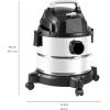 imageAmazon Basics Wet Dry Vacuum Cleaner 4 gallon Shop 3 HP Stainless Steel GreyBlack4 gallon Shop  3 HP