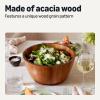 imageAmazon Basics Wooden Salad Bowl Acacia Wood 10 in