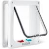 imageAmazon Basics Adjustable Plastic Dog and Cat Door with 4 Way Lock Small 75 x 74 x 224 WhiteSmall