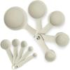 imageAmazon Basics Measuring Cups and Spoons 10Piece Set DishwasherSafe Linen Gray