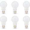 imageAmazon Basics NonDimmable LED Light Bulbs Energy Efficient Long Lasting 40W Equivalent 6W E26 Standard Base 2700K 10000 Hour Lifetime Soft White A19 6Pack