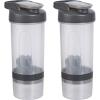 imageAmazon Basics Protein Shaker Bottle with Mixer Ball Cups for Shakes 20 oz 2Pack Gray 118x9x23 cmGray
