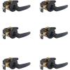 imageAmazon Basics Straight Door Lever Passage Matte Black 6Pack