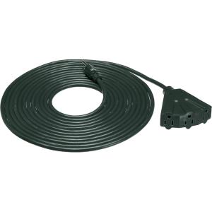 imageAmazon Basics 100 foot 3Prong Vinyl IndoorOutdoor Extension Cord  10 Amps 1250 Watts 125 VAC  OrangeGreen