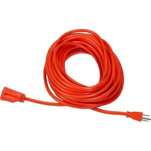imageAmazon Basics 100 foot 3Prong Vinyl IndoorOutdoor Extension Cord  10 Amps 1250 Watts 125 VAC  OrangeOrange