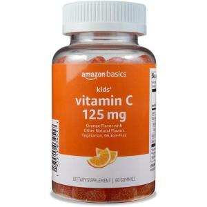 imageAmazon Basics Kids Vitamin C 125mg Gummies Orange 60 Count Immune Health 2 Month Supply Previously Solimo60 Count Pack of 1